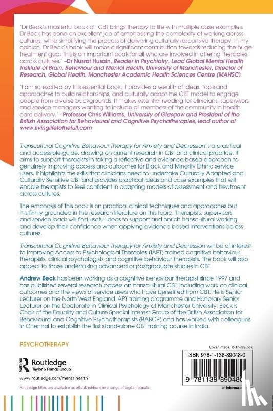 Beck, Andrew (Honorary Senior Lecturer at Manchester University) - Transcultural Cognitive Behaviour Therapy for Anxiety and Depression