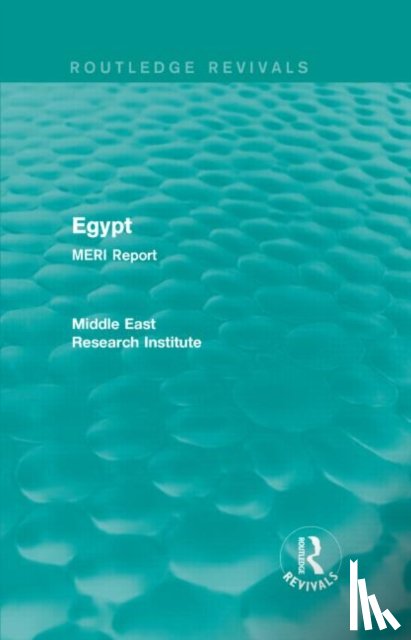 Middle East Research Institute - Egypt (Routledge Revival)