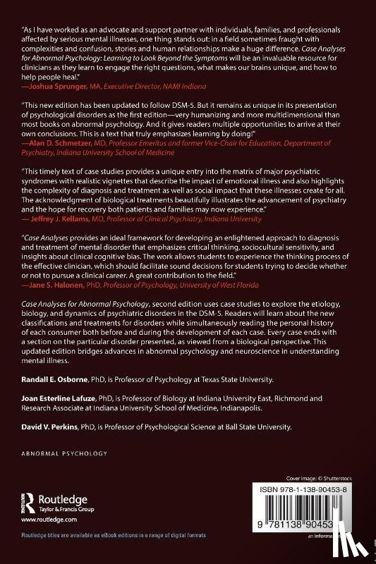 Osborne, Randall E., Esterline Lafuze, Joan, Perkins, David V. (Ball State University) - Case Analyses for Abnormal Psychology