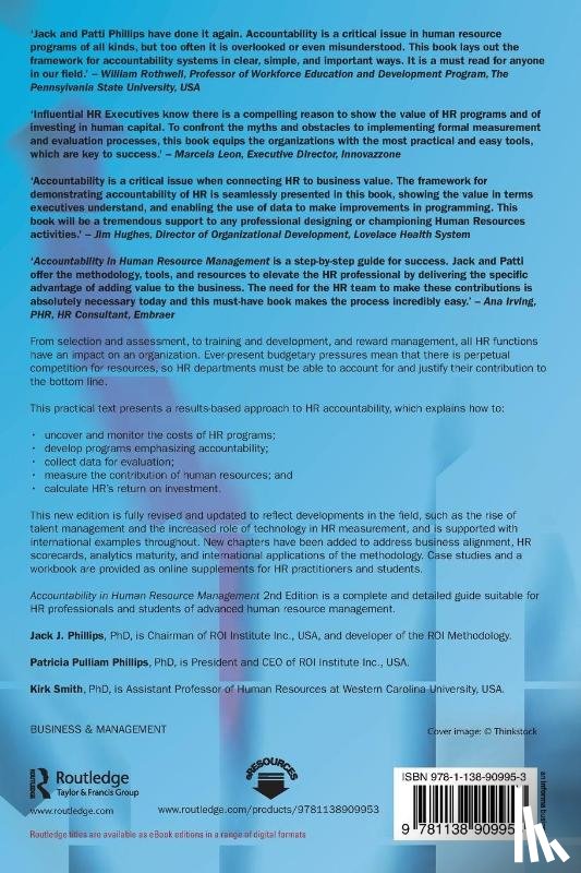 Phillips, Jack J. (ROI Institute, Phillips, Patricia Pulliam (ROI Institute, Smith, Kirk (Western Carolina University - Accountability in Human Resource Management