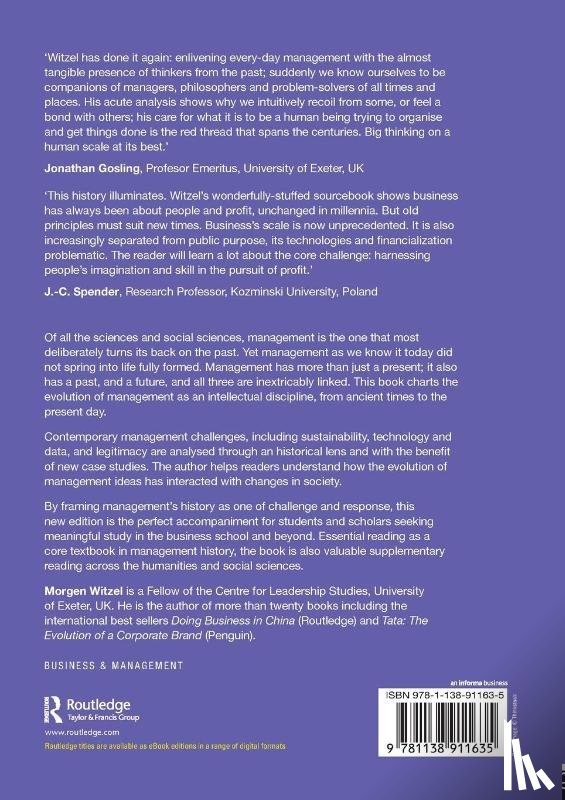 Witzel, Morgen (University of Exeter - A History of Management Thought