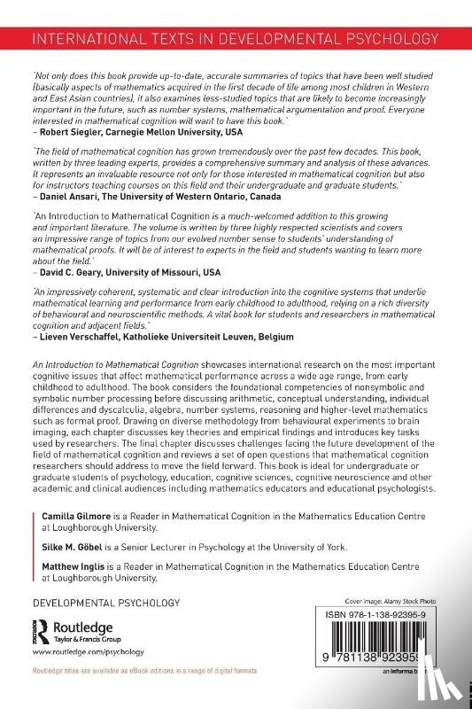 Gilmore, Camilla (Loughborough University, Gobel, Silke M. (University of York, Inglis, Matthew (Loughborough University - An Introduction to Mathematical Cognition