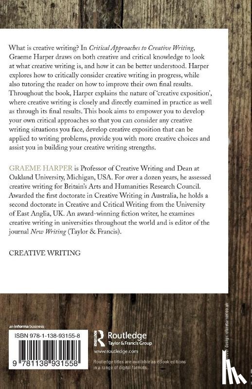 Harper, Graeme - Critical Approaches to Creative Writing