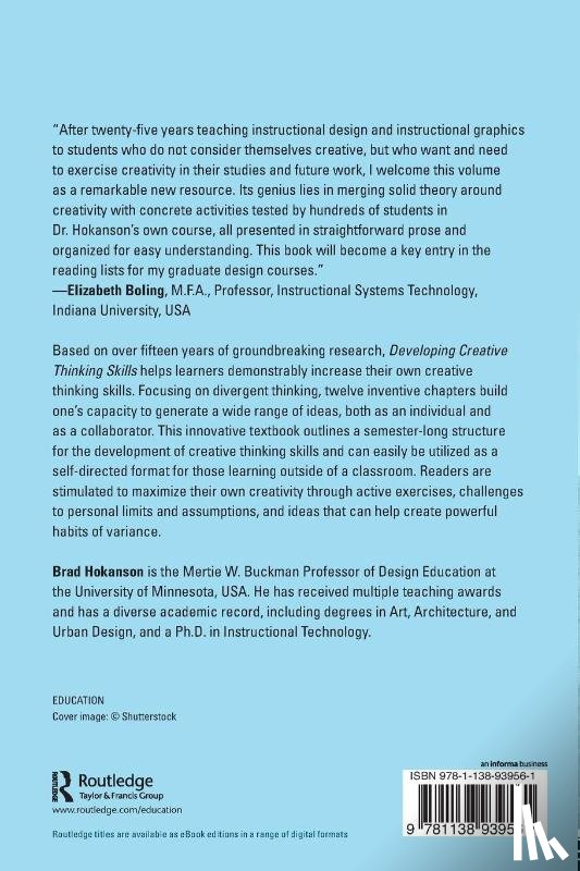 Hokanson, Brad (University of Minnesota - Developing Creative Thinking Skills