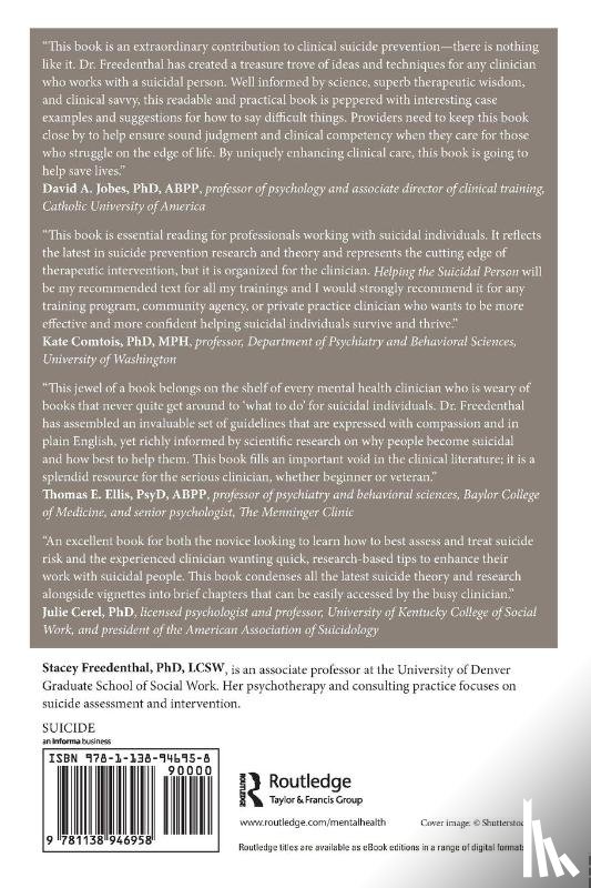 Freedenthal, Stacey (University of Denver - Helping the Suicidal Person