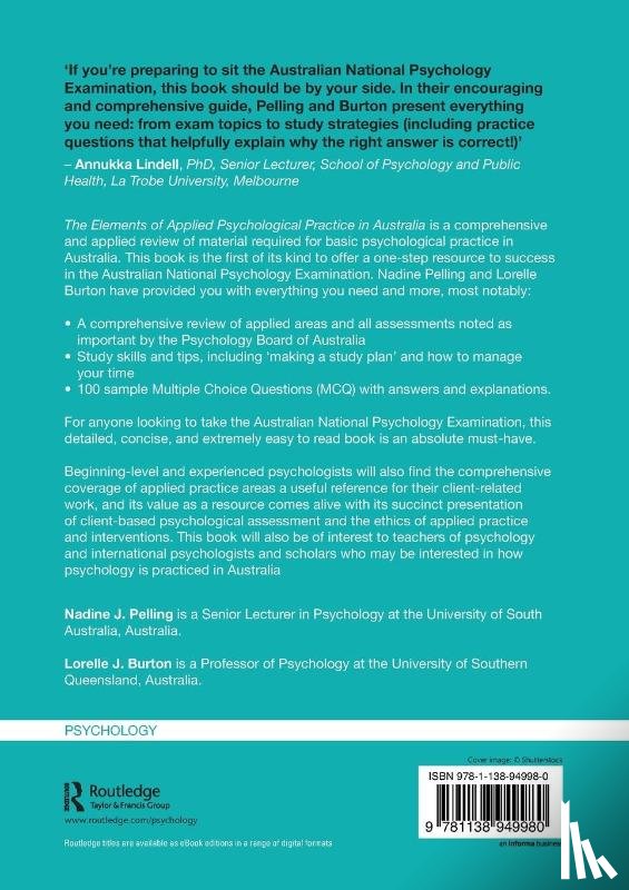  - The Elements of Applied Psychological Practice in Australia
