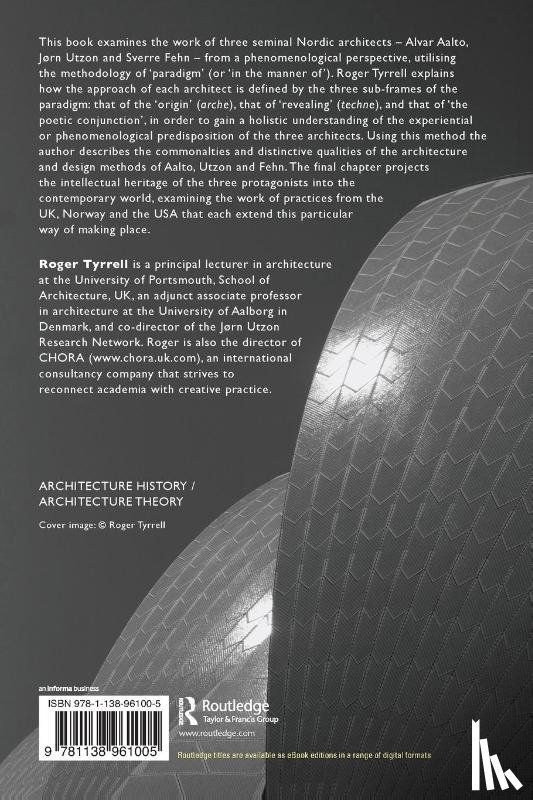 Tyrrell, Roger (University of Portsmouth - Aalto, Utzon, Fehn