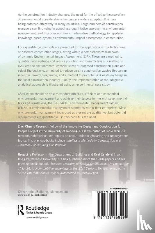 Li, Heng (Hong Kong Polytechnic University, Chen, Zhen (University of Reading - Environmental Management in Construction