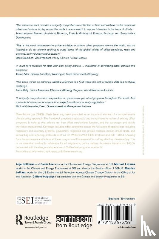 Kollmuss, Anja, Lazarus, Michael, Lee, Carrie, LeFranc, Maurice - Handbook of Carbon Offset Programs