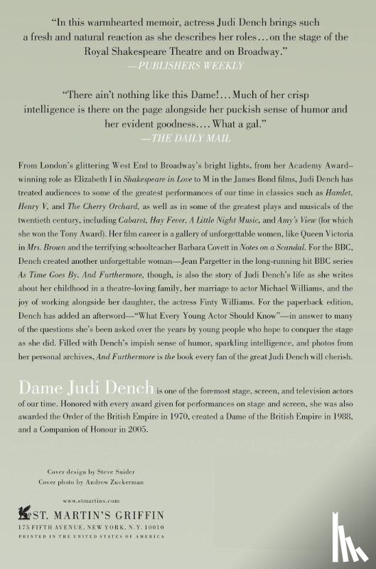 Dench, Judi - AND FURTHERMORE