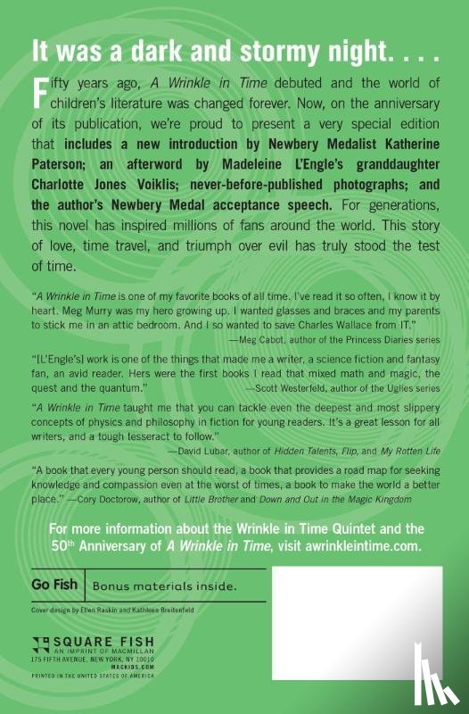 L'Engle, Madeleine - A Wrinkle in Time: 50th Anniversary Commemorative Edition