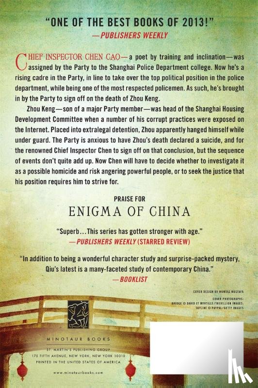 Xiaolong, Qiu - Enigma of China