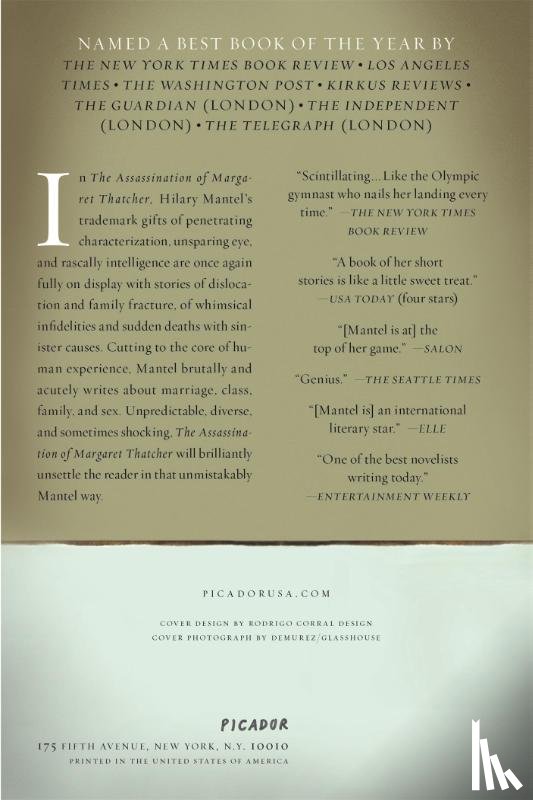 Mantel, Hilary - Assassination of Margaret Thatcher