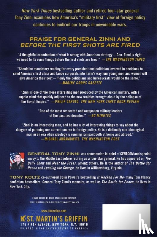 Zinni, Tony - BEFORE THE FIRST SHOTS ARE FIRED