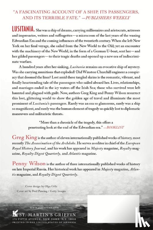 Greg King, Penny Wilson - Lusitania