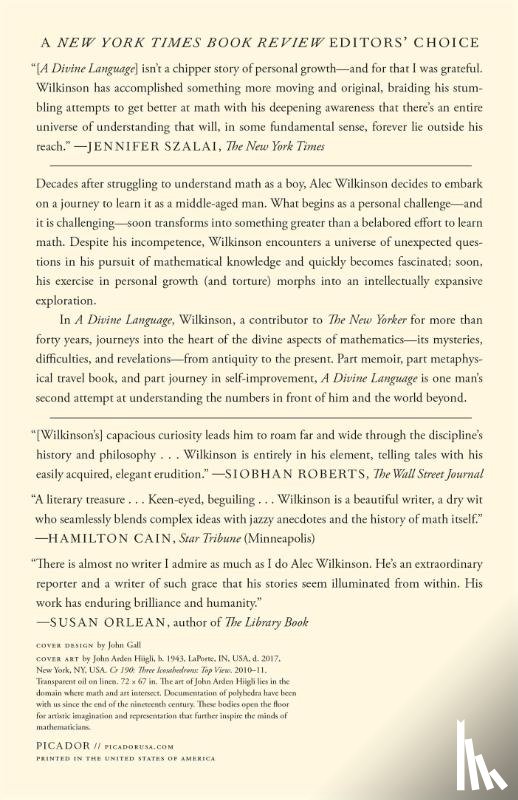Wilkinson, Alec - A Divine Language