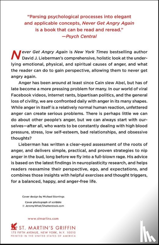 Ph.D., David J. Lieberman - Never Get Angry Again
