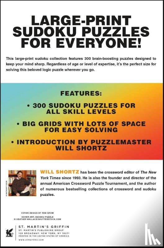 Shortz, Will - Will Shortz Presents Large-Print Sudoku To Go