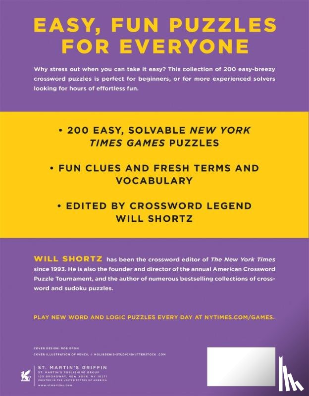Shortz, Will - New York Times Games Essential Easy Crosswords Volume 1