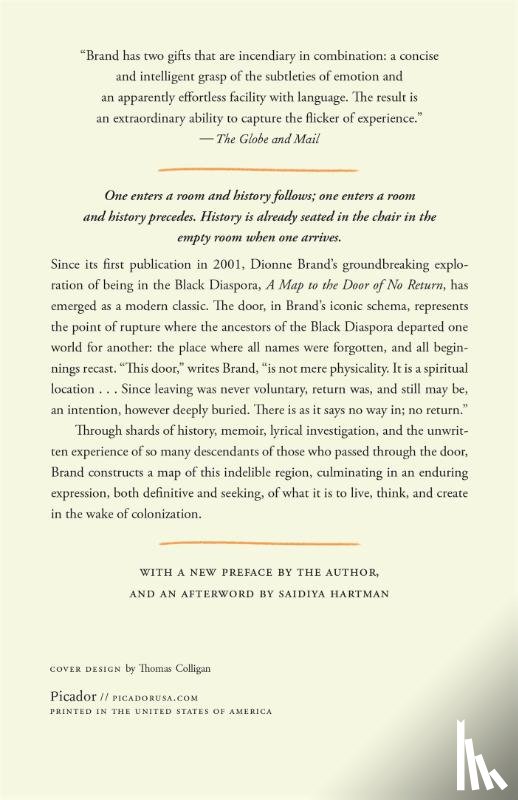 Brand, Dionne - Brand, D: Map to the Door of No Return