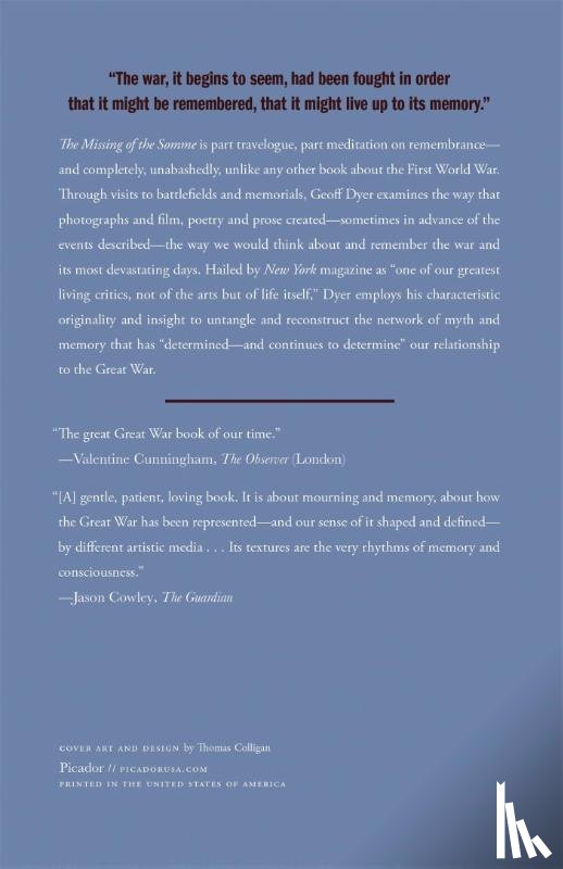 Dyer, Geoff - Missing of the Somme