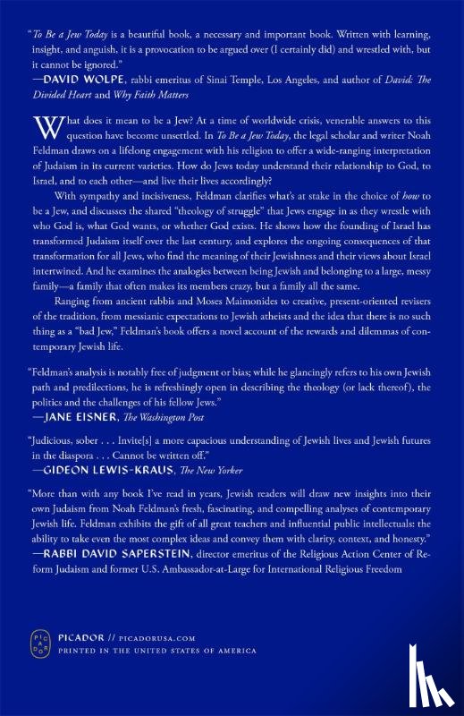 Feldman, Noah - To Be a Jew Today