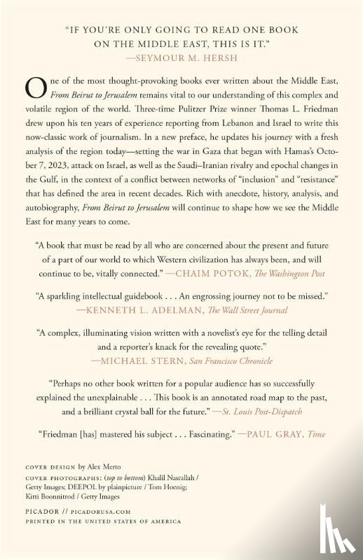 Friedman, Thomas L - Friedman, T: From Beirut to Jerusalem