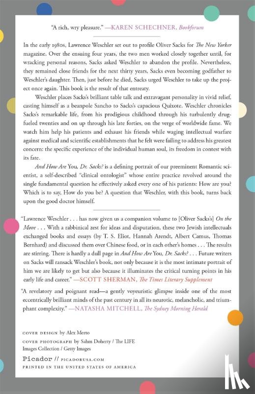 Weschler, Lawrence - And How Are You, Dr. Sacks?