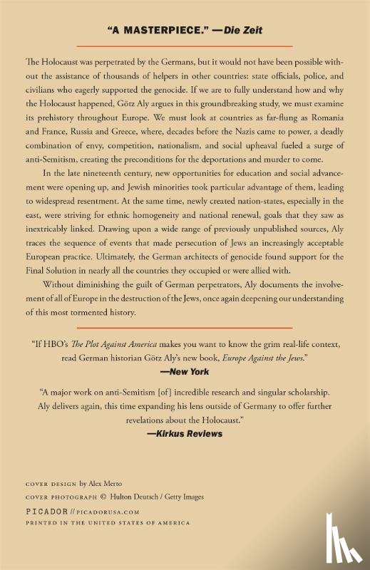 Aly, Gotz - Europe Against The Jews, 1880-1945