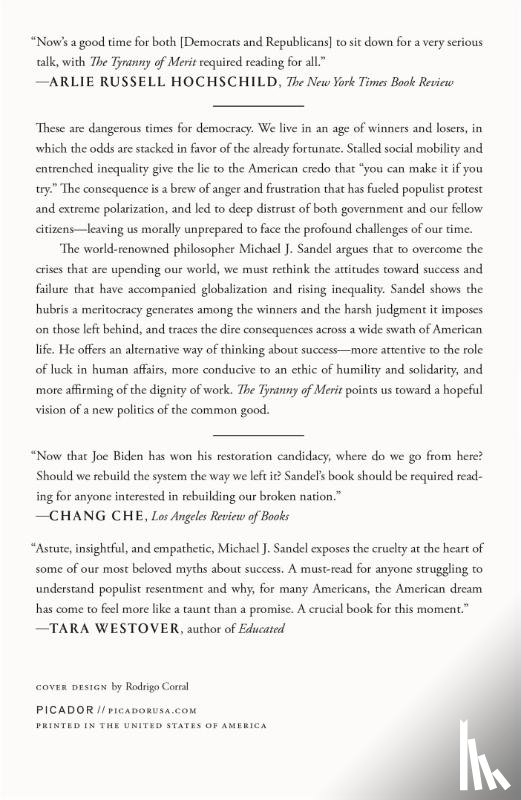 Sandel, Michael J. - The Tyranny of Merit