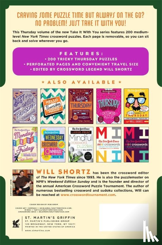 Shortz, Will - The New York Times Take It With You Thursday Crosswords