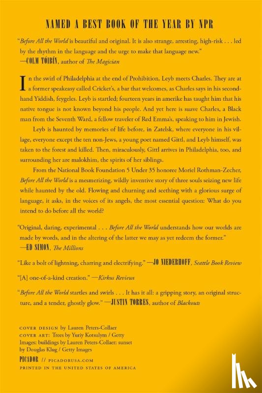 Rothman-Zecher, Moriel - Before All the World