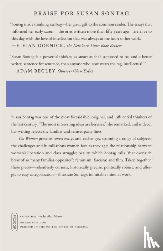Sontag, Susan - On Women