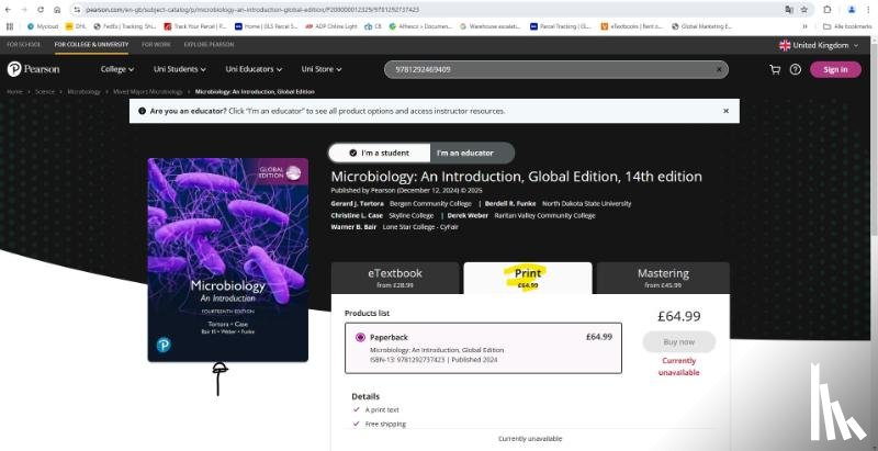 Tortora, Gerard J. - Microbiology: An Introduction, Global Edition + Mastering Microbiology with Pearson eText (Standard Bundle)