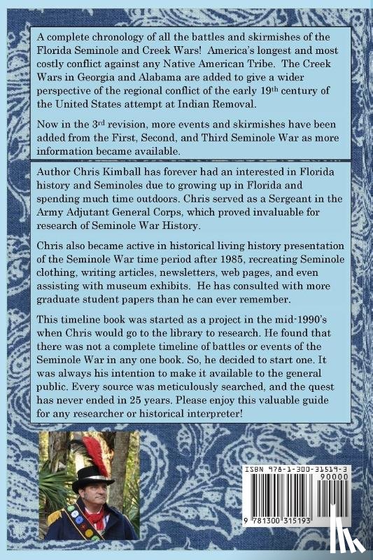 Kimball, Christopher D - Seminole & Creek War Chronology