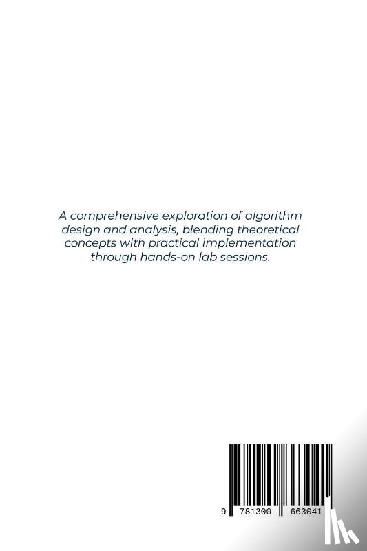 D, Lekha, B, Yuvasri, N. P., Ponnuviji - Design and Analysis of Algorithms and Lab