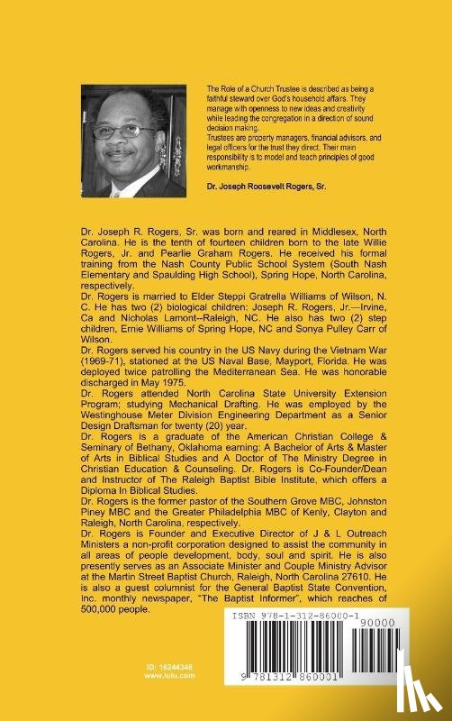 Rogers, Sr. Joseph Roosevelt - My Role As A Church Trustee (The Keepers Of God's House)