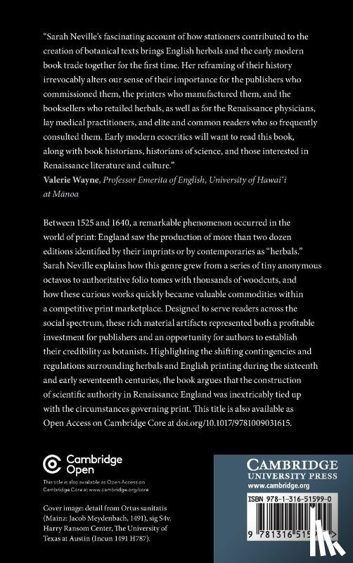 Neville, Sarah (Ohio State University) - Early Modern Herbals and the Book Trade