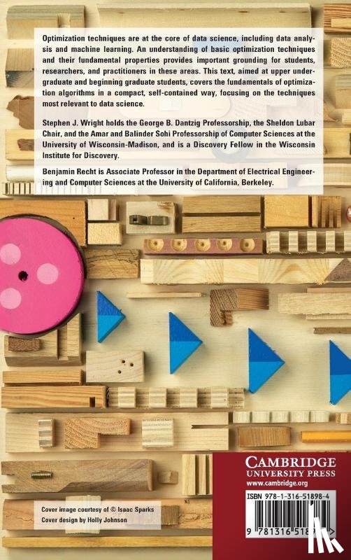 Wright, Stephen J. (University of Wisconsin, Recht, Benjamin (University of California - Optimization for Data Analysis