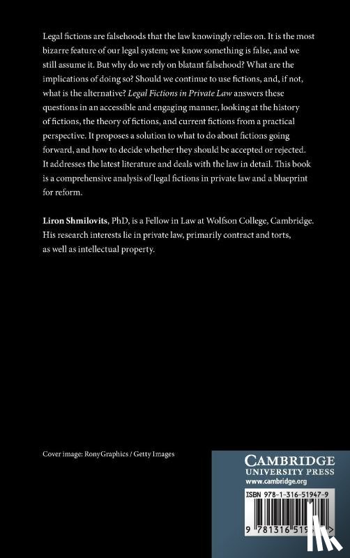 Shmilovits, Liron (University of Cambridge) - Legal Fictions in Private Law