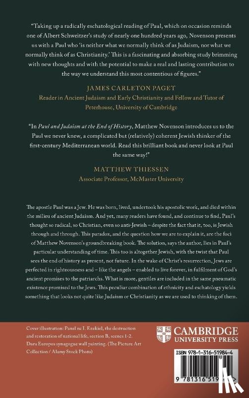 Novenson, Matthew V. (Princeton Theological Seminary - Paul and Judaism at the End of History