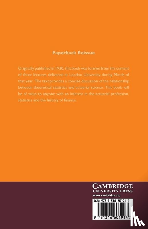 Steffensen, J. F. - Some Recent Researches in the Theory of Statistics and Actuarial Science