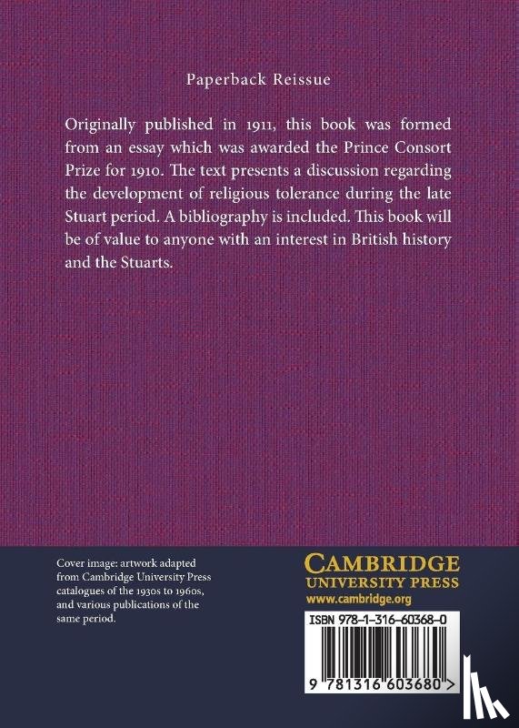 Seaton, A. A. - The Theory of Toleration under the Later Stuarts