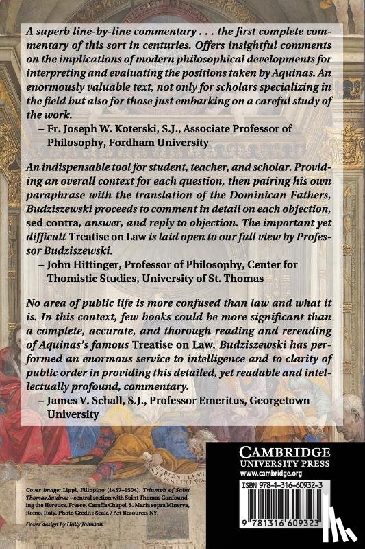 Budziszewski, J. (University of Texas - Commentary on Thomas Aquinas's Treatise on Law