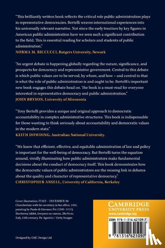 Bertelli, Anthony Michael (Pennsylvania State University) - Democracy Administered
