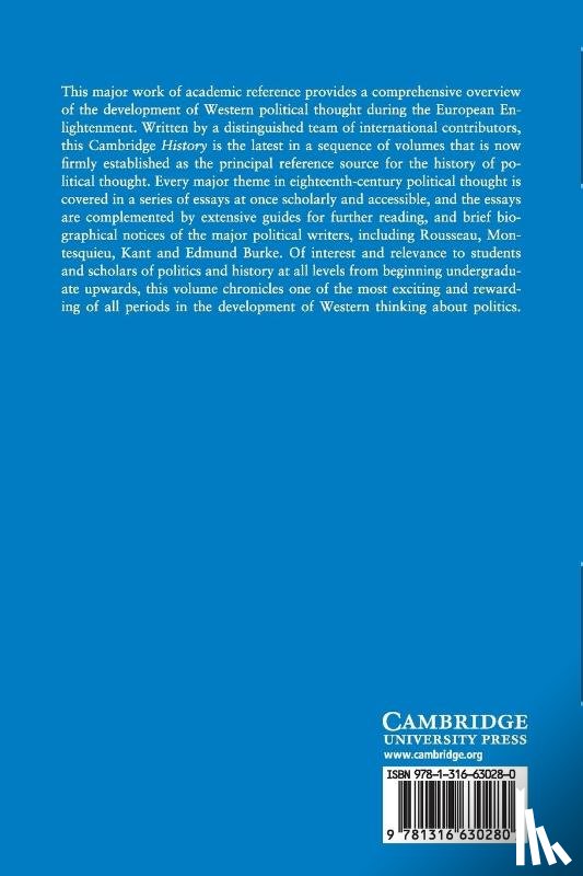 Goldie, Mark, Wokler, Robert - The Cambridge History of Eighteenth-Century Political Thought