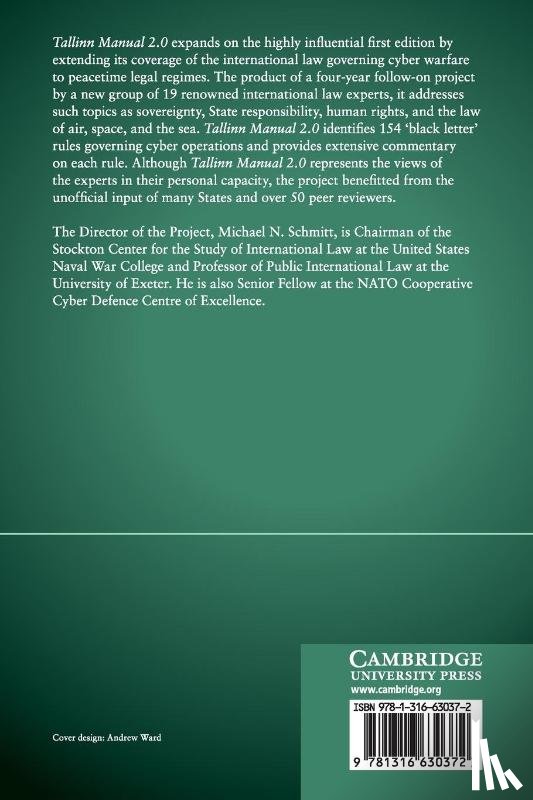  - Tallinn Manual 2.0 on the International Law Applicable to Cyber Operations