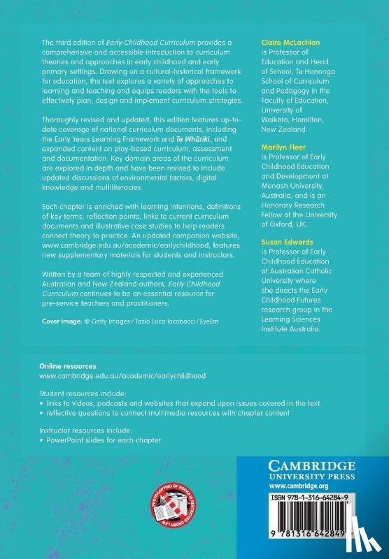 McLachlan, Claire (University of Waikato, Fleer, Marilyn (Monash University, Edwards, Susan (Australian Catholic University - Early Childhood Curriculum