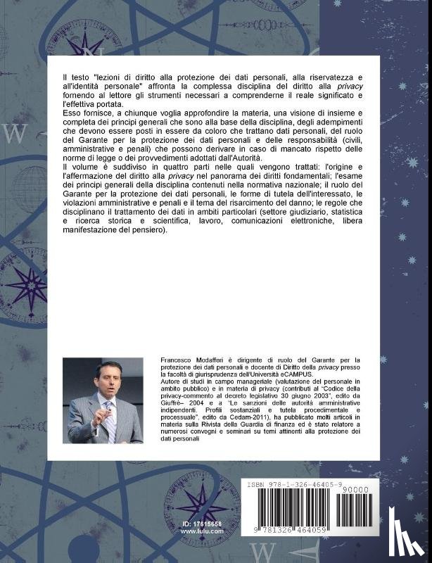 Modafferi, Francesco - Lezioni Di Diritto Alla Protezione Dei Dati Personali, Alla Riservatezza E All'identita Personale
