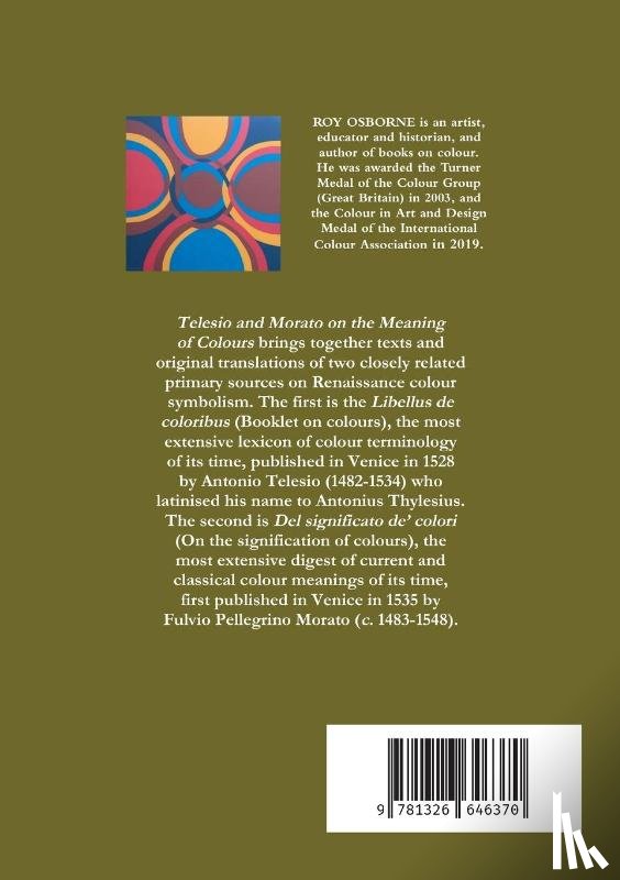 Osborne, Roy - Telesio and Morato on the Meaning of Colours (Renaissance Colour Symbolism II)